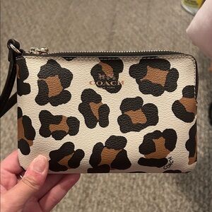 Coach Leopard Print Wristlet